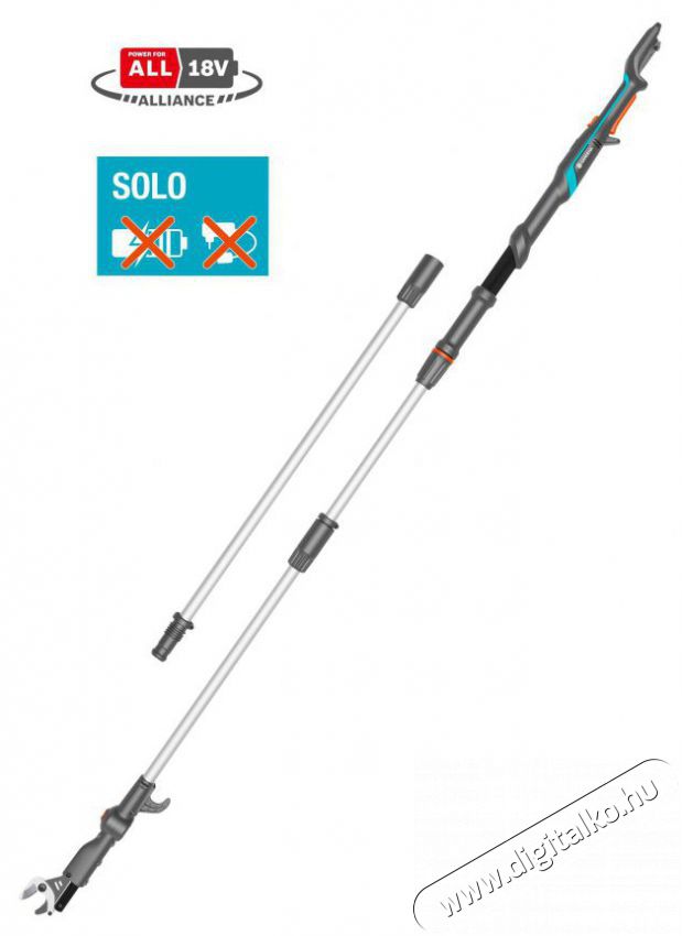 Gardena HighCut 360/18V P4A Akkumul&aacute;toros, teleszk&oacute;pos &aacute;gv&aacute;g&oacute; oll&oacute; k&eacute;szlet H&aacute;ztart&aacute;s / Otthon / K&uuml;lt&eacute;r - K&uuml;lt&eacute;r / kerti term&eacute;k / grill - S&ouml;v&eacute;ny / k&eacute;zi fű &eacute;s lomb v&aacute;g&oacute; - 518717