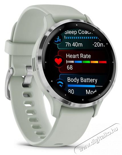 Garmin Venu 3S zs&aacute;lya, ez&uuml;st kerettel, szilikon sz&iacute;jjal okos&oacute;ra Mobil / Kommunik&aacute;ci&oacute; / Smart - Okos eszk&ouml;z - Okos&oacute;ra - 501030