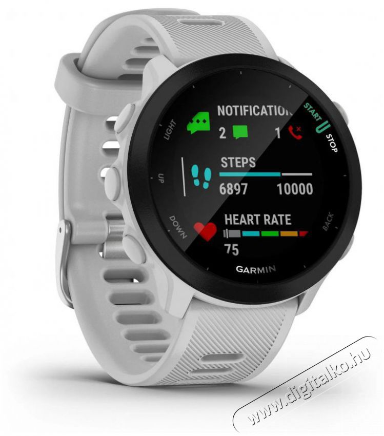 Garmin Forerunner 55 Whitestone okos&oacute;ra (010-02562-11) Mobil / Kommunik&aacute;ci&oacute; / Smart - Okos eszk&ouml;z - Okos&oacute;ra - 505467