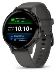 Garmin Venu 3S sz&uuml;rke, sz&uuml;rke kerettel, szilikon sz&iacute;jjal okos&oacute;ra Mobil / Kommunik&aacute;ci&oacute; / Smart - Okos eszk&ouml;z - Okos&oacute;ra - 508870