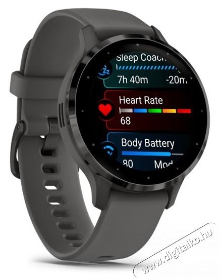 Garmin Venu 3S sz&uuml;rke, sz&uuml;rke kerettel, szilikon sz&iacute;jjal okos&oacute;ra Mobil / Kommunik&aacute;ci&oacute; / Smart - Okos eszk&ouml;z - Okos&oacute;ra - 508870