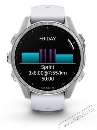Garmin 010-02903-00 fenix 8 AMOLED (43mm) feh&eacute;r szilikon p&aacute;ntos ez&uuml;st okos&oacute;ra Mobil / Kommunik&aacute;ci&oacute; / Smart - Okos eszk&ouml;z - Okos&oacute;ra - 514624