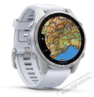 Garmin 010-02903-00 fenix 8 AMOLED (43mm) feh&eacute;r szilikon p&aacute;ntos ez&uuml;st okos&oacute;ra Mobil / Kommunik&aacute;ci&oacute; / Smart - Okos eszk&ouml;z - Okos&oacute;ra - 514624