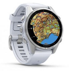 Garmin 010-02903-00 fenix 8 AMOLED (43mm) feh&eacute;r szilikon p&aacute;ntos ez&uuml;st okos&oacute;ra Mobil / Kommunik&aacute;ci&oacute; / Smart - Okos eszk&ouml;z - Okos&oacute;ra - 514624