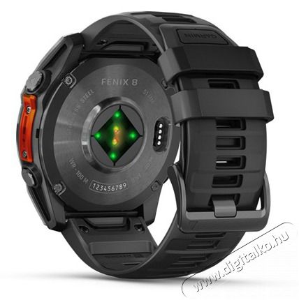 Garmin 010-02905-00 fenix 8 AMOLED (51mm) szilikon p&aacute;ntos fekete okos&oacute;ra Mobil / Kommunik&aacute;ci&oacute; / Smart - Okos eszk&ouml;z - Okos&oacute;ra - 514625