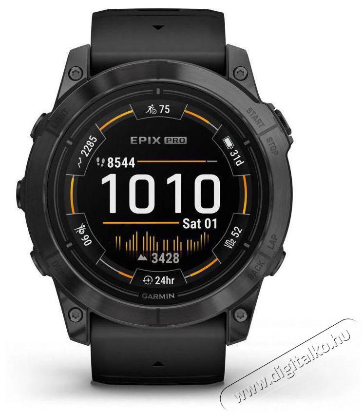 Garmin Epix Pro (Gen 2) 51 mm - sz&uuml;rke, fekete szilikon sz&iacute;jjal Mobil / Kommunik&aacute;ci&oacute; / Smart - Okos eszk&ouml;z - Okos&oacute;ra - 522736