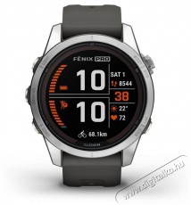 Garmin Fenix 7S Pro Solar - ez&uuml;st, grafitsz&uuml;rke szilikon sz&iacute;jjal Mobil / Kommunik&aacute;ci&oacute; / Smart - Okos eszk&ouml;z - Okos&oacute;ra - 522725