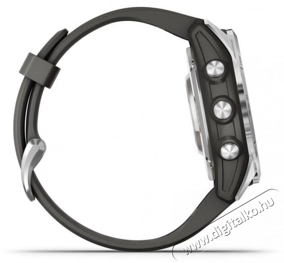 Garmin Fenix 7S Pro Solar - ez&uuml;st, grafitsz&uuml;rke szilikon sz&iacute;jjal Mobil / Kommunik&aacute;ci&oacute; / Smart - Okos eszk&ouml;z - Okos&oacute;ra - 522725