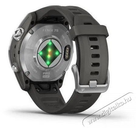 Garmin Fenix 7S Pro Solar - ez&uuml;st, grafitsz&uuml;rke szilikon sz&iacute;jjal Mobil / Kommunik&aacute;ci&oacute; / Smart - Okos eszk&ouml;z - Okos&oacute;ra - 522725