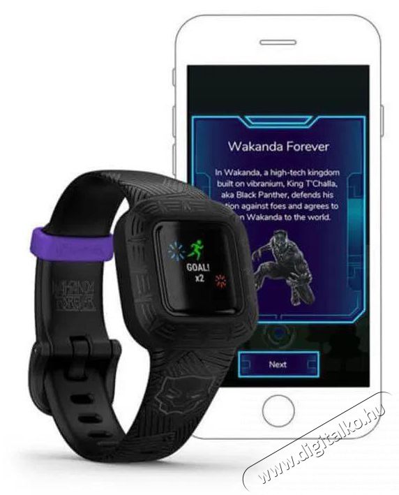 Garmin v&iacute;vofit junior3 Black Panther Mobil / Kommunik&aacute;ci&oacute; / Smart - Okos eszk&ouml;z - Okos&oacute;ra - 522750