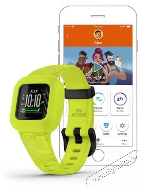 Garmin v&iacute;vofit junior3 Green Mobil / Kommunik&aacute;ci&oacute; / Smart - Okos eszk&ouml;z - Okos&oacute;ra - 522755