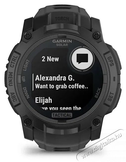 Garmin Instinct 3, 50 mm Solar Tactical Edition Black Mobil / Kommunik&aacute;ci&oacute; / Smart - Okos eszk&ouml;z - Okos&oacute;ra - 527186