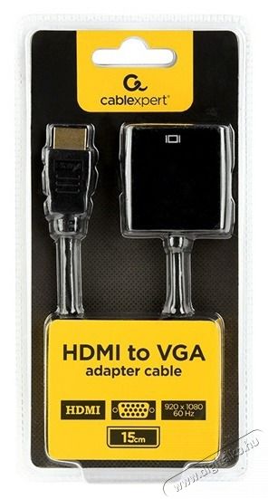 Gembird HDMI v1.4 - VGA adapter fekete Tv kieg&eacute;sz&iacute;tők - K&aacute;bel / csatlakoz&oacute; - Hdmi k&aacute;bel - 453488