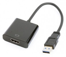 Gembird A-USB3-HDMI-02 USB - HDMI fekete adapter Iroda &eacute;s sz&aacute;m&iacute;t&aacute;stechnika - Sz&aacute;m&iacute;t&oacute;g&eacute;p tartoz&eacute;k - USB k&aacute;bel - 463168