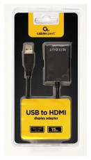 Gembird A-USB3-HDMI-02 USB - HDMI fekete adapter Iroda &eacute;s sz&aacute;m&iacute;t&aacute;stechnika - Sz&aacute;m&iacute;t&oacute;g&eacute;p tartoz&eacute;k - USB k&aacute;bel - 463168