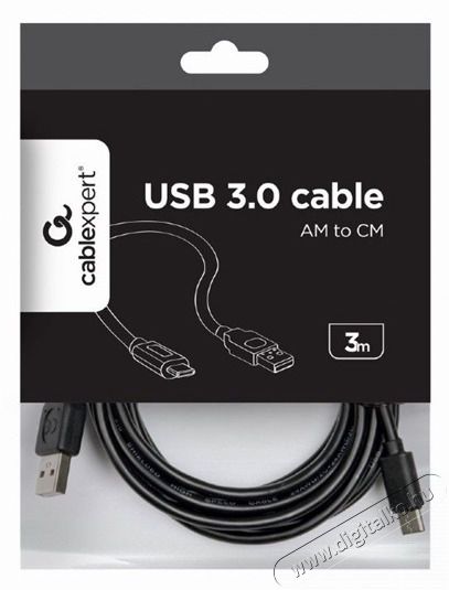 Gembird CCP-USB2-AMCM-10 3m USB A apa - USB C apa fekete k&aacute;bel Iroda &eacute;s sz&aacute;m&iacute;t&aacute;stechnika - Sz&aacute;m&iacute;t&oacute;g&eacute;p tartoz&eacute;k - USB k&aacute;bel - 463177