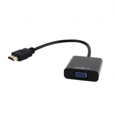Gembird HDMI v1.4 -VGA adapter + audio port Fekete Iroda és számítástechnika - Számítógép tartozék - Vga monitor kábel - 461476