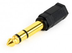Gembird A-6.35M-3.5F Jack stereo 6,3mm -> Jack stereo 3,5mm M/F fekete adapter Tv kieg&eacute;sz&iacute;tők - K&aacute;bel / csatlakoz&oacute; - 3,5mm Jack k&aacute;bel - 506986