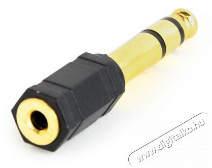 Gembird A-6.35M-3.5F Jack stereo 6,3mm -> Jack stereo 3,5mm M/F fekete adapter Tv kieg&eacute;sz&iacute;tők - K&aacute;bel / csatlakoz&oacute; - 3,5mm Jack k&aacute;bel - 506986