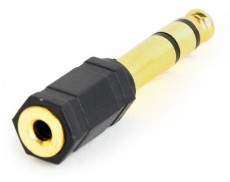 Gembird A-6.35M-3.5F Jack stereo 6,3mm -> Jack stereo 3,5mm M/F fekete adapter Tv kieg&eacute;sz&iacute;tők - K&aacute;bel / csatlakoz&oacute; - 3,5mm Jack k&aacute;bel - 506986