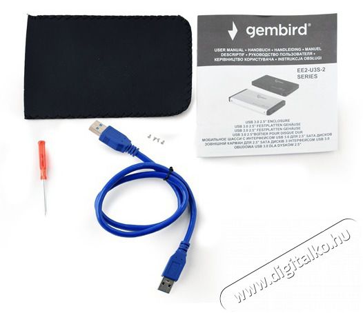 Gembird EE2-U3S-2-R 2.5 USB3.0 SATA piros k&uuml;lső h&aacute;z Iroda &eacute;s sz&aacute;m&iacute;t&aacute;stechnika - Notebook kieg&eacute;sz&iacute;tő - USB hub / eloszt&oacute; - 507008