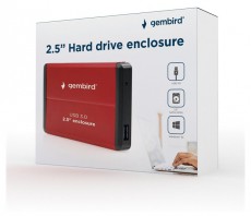 Gembird EE2-U3S-2-R 2.5 USB3.0 SATA piros k&uuml;lső h&aacute;z Iroda &eacute;s sz&aacute;m&iacute;t&aacute;stechnika - Notebook kieg&eacute;sz&iacute;tő - USB hub / eloszt&oacute; - 507008