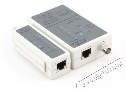 Gembird NCT-1 RJ-45, BNC feh&eacute;r k&aacute;belteszter Iroda &eacute;s sz&aacute;m&iacute;t&aacute;stechnika - Sz&aacute;m&iacute;t&oacute;g&eacute;p tartoz&eacute;k - H&aacute;l&oacute;zati k&aacute;bel - 507009