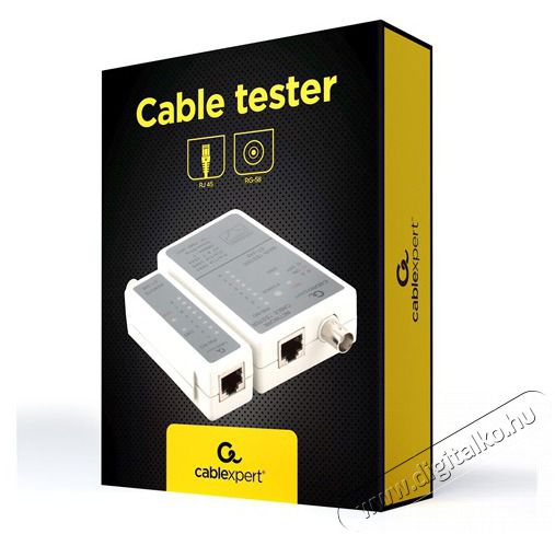 Gembird NCT-1 RJ-45, BNC feh&eacute;r k&aacute;belteszter Iroda &eacute;s sz&aacute;m&iacute;t&aacute;stechnika - Sz&aacute;m&iacute;t&oacute;g&eacute;p tartoz&eacute;k - H&aacute;l&oacute;zati k&aacute;bel - 507009