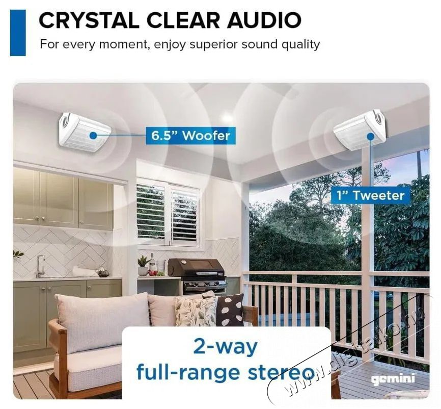 Gemini GHSI-W650BT-PR White Audio-Video / Hifi / Multim&eacute;dia - Hangfal - Hangfalszett - H&aacute;l&oacute;zatr&oacute;l műk&ouml;dő vezet&eacute;k n&eacute;lk&uuml;li hangsug&aacute;rz&oacute; - 522764