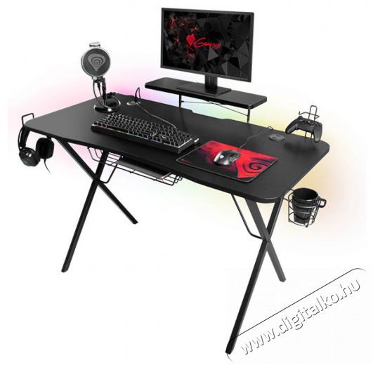 Genesis HOLM 300 - RGB, 120 x 60cm gamer asztal Iroda &eacute;s sz&aacute;m&iacute;t&aacute;stechnika - Egy&eacute;b sz&aacute;m&iacute;t&aacute;stechnikai term&eacute;k - 530756