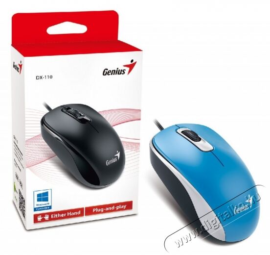 Genius DX 110 USB eg&eacute;r - k&eacute;k/fekete Iroda &eacute;s sz&aacute;m&iacute;t&aacute;stechnika - Eg&eacute;r - Vezet&eacute;kes eg&eacute;r - 311597