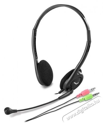 Genius HS-200C Jack headset - fekete Audio-Video / Hifi / Multim&eacute;dia - F&uuml;l &eacute;s Fejhallgat&oacute;k - Fejhallgat&oacute; mikrofonnal / headset - 311629