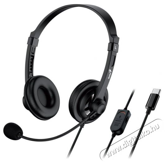 Genius HS-230U USB-C Audio-Video / Hifi / Multim&eacute;dia - F&uuml;l &eacute;s Fejhallgat&oacute;k - Fejhallgat&oacute; - 509947