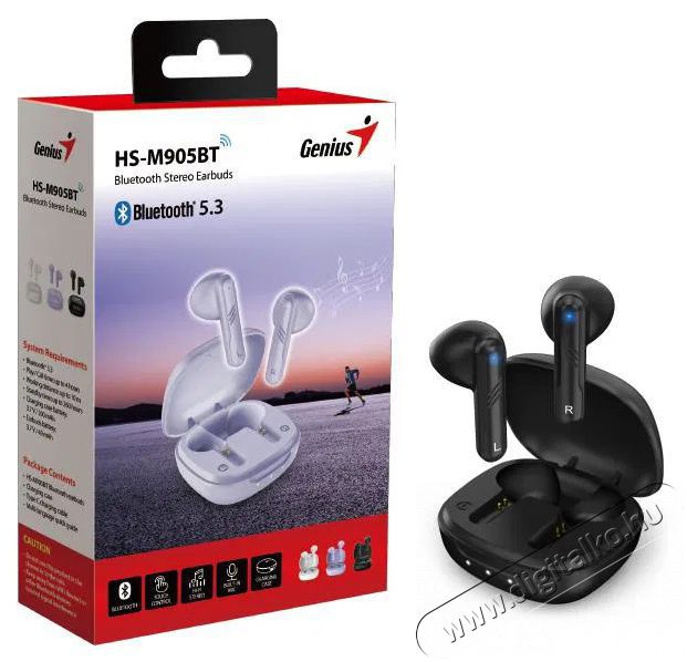 Genius HS-M905BT, fekete f&uuml;lhallgat&oacute; Audio-Video / Hifi / Multim&eacute;dia - F&uuml;l &eacute;s Fejhallgat&oacute;k - F&uuml;lhallgat&oacute; mikrofonnal / headset - 524815