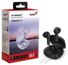 Genius HS-M905BT, fekete f&uuml;lhallgat&oacute; Audio-Video / Hifi / Multim&eacute;dia - F&uuml;l &eacute;s Fejhallgat&oacute;k - F&uuml;lhallgat&oacute; mikrofonnal / headset - 524815