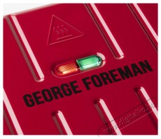 George Foreman 25030-56 Gril Compact Steel Red Konyhai term&eacute;kek - Konyhai kisg&eacute;p (s&uuml;t&eacute;s / főz&eacute;s / hűt&eacute;s / &eacute;telk&eacute;sz&iacute;t&eacute;s) - Kontakt grill s&uuml;tő / s&uuml;tőlap - 522786