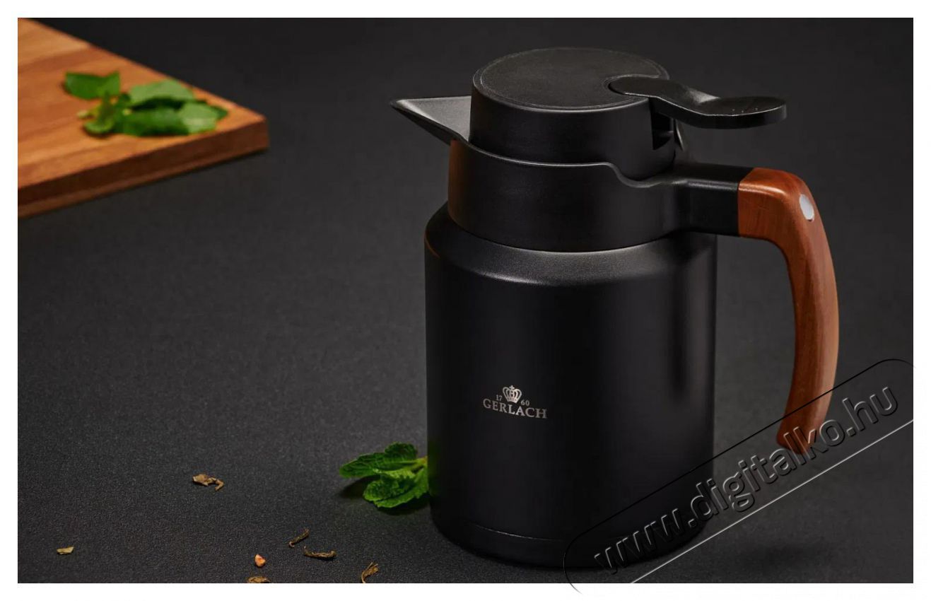 Gerlach Thermo kancs&oacute; 1,2 l fekete NATUR Konyhai term&eacute;kek - Ed&eacute;ny - Termosz - 504404