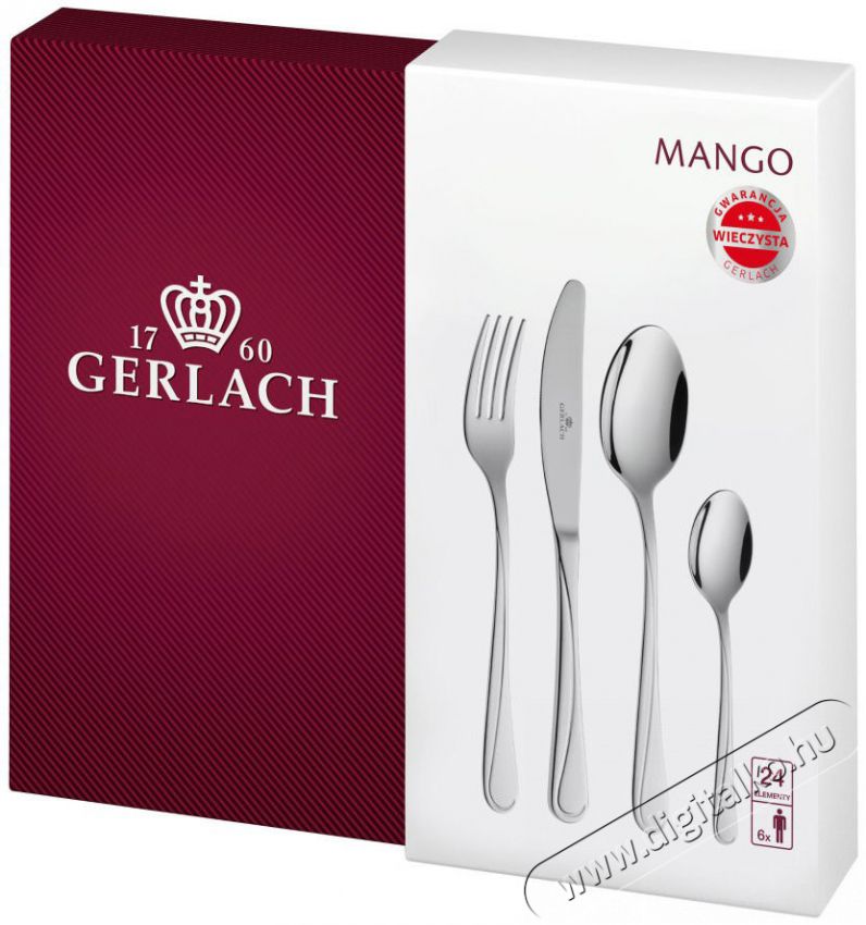 Gerlach MANGO evőeszk&ouml;zk&eacute;szlet 24 db Konyhai term&eacute;kek - &Eacute;tk&eacute;szlet - Evőeszk&ouml;z k&eacute;szlet - 504743