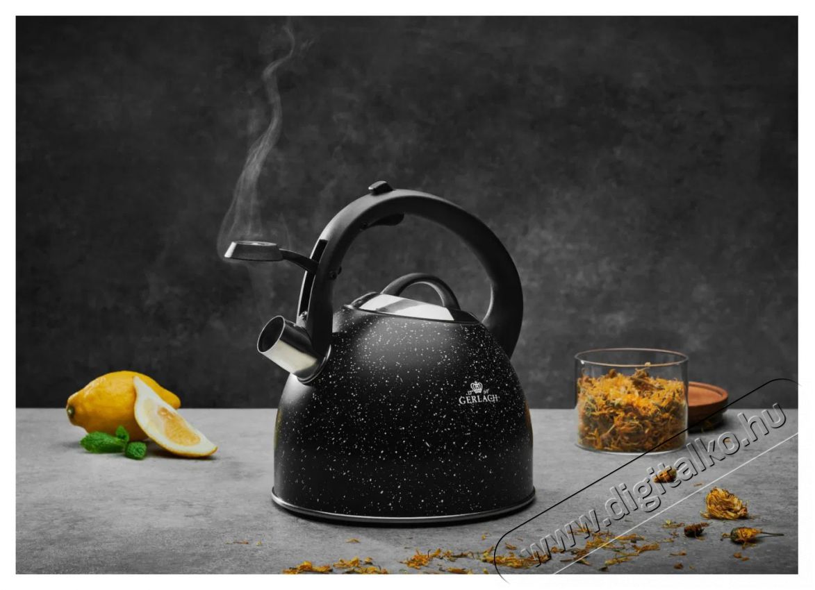 Gerlach GRANITEX v&iacute;zforral&oacute; 2,8 l fekete Konyhai term&eacute;kek - V&iacute;zforral&oacute; / teafőző - 503683