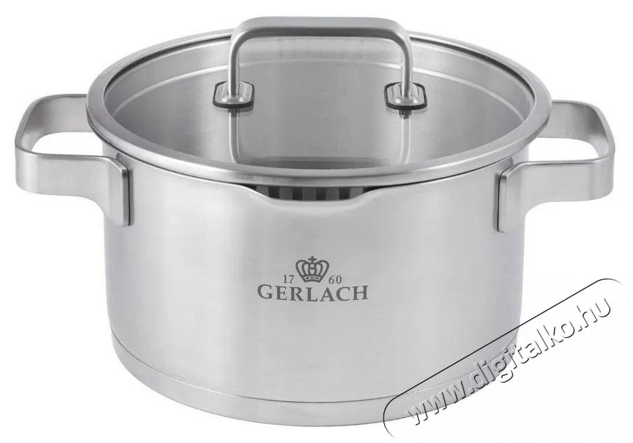 Gerlach PRESTIGE PLUS Rozsdamentes ac&eacute;l főzőed&eacute;nyk&eacute;szlet 10 db Konyhai term&eacute;kek - Ed&eacute;ny - Ed&eacute;ny k&eacute;szlet - 522789