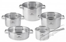 Gerlach PRESTIGE PLUS Rozsdamentes ac&eacute;l főzőed&eacute;nyk&eacute;szlet 10 db Konyhai term&eacute;kek - Ed&eacute;ny - Ed&eacute;ny k&eacute;szlet - 522789