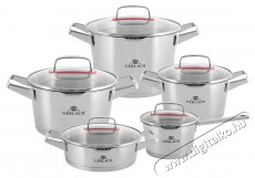 Gerlach SUPERIOR rozsdamentes ac&eacute;l főzőed&eacute;nyk&eacute;szlet 10 db Konyhai term&eacute;kek - Ed&eacute;ny - Ed&eacute;ny k&eacute;szlet - 522788