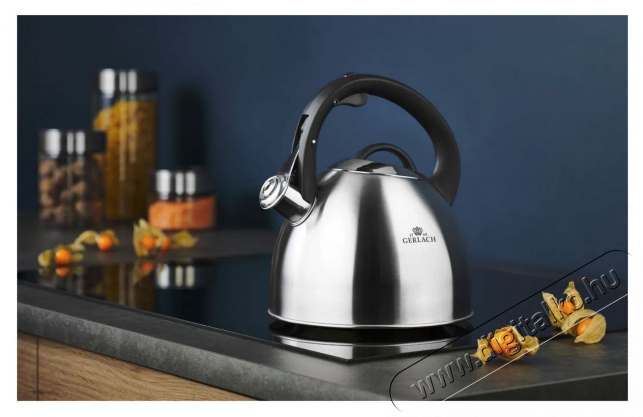 Gerlach AMBIENTE PLUS v&iacute;zforral&oacute;, rozsdamentes ac&eacute;l 2,8 l Konyhai term&eacute;kek - V&iacute;zforral&oacute; / teafőző - 524822