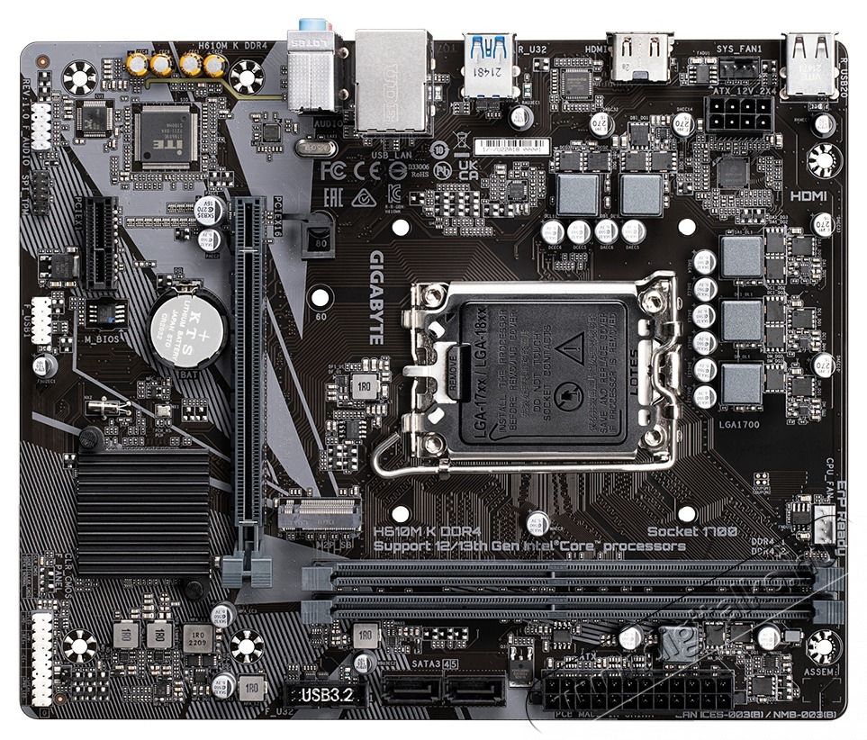 Gigabyte Alaplap S1700 H610M K DDR4 INTEL H610, mATX Iroda &eacute;s sz&aacute;m&iacute;t&aacute;stechnika - Egy&eacute;b sz&aacute;m&iacute;t&aacute;stechnikai term&eacute;k - 492666