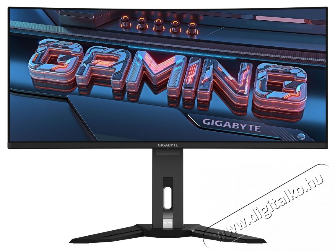 Gigabyte MO34WQC gaming monitor, OLED, 34 , WQHD, 3440 x 1440, DisplayPort, HDMI, hangsz&oacute;r&oacute;k, &iacute;velt, 175 Hz, 0,03 ms, fekete Iroda &eacute;s sz&aacute;m&iacute;t&aacute;stechnika - Monitor - Monitor - 534310