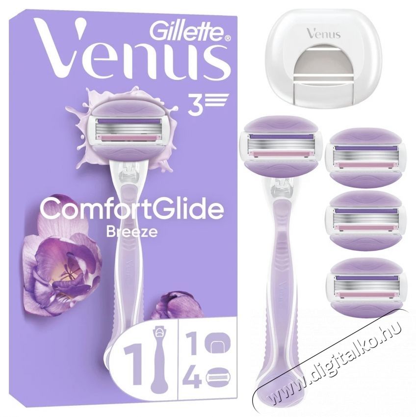 GILLETTE Venus ComfortGlide Breeze + 4 fej Sz&eacute;ps&eacute;g&aacute;pol&aacute;s / Eg&eacute;szs&eacute;g - Szőrtelen&iacute;tő / borotva - Női szőrtelen&iacute;tő - 537832