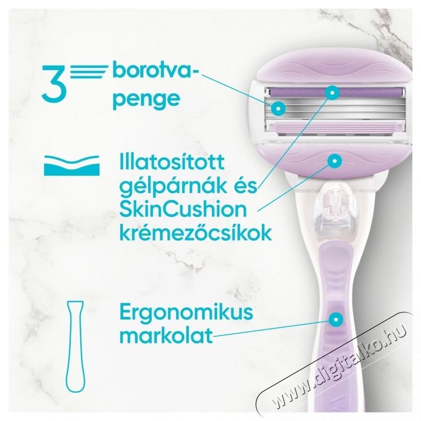 GILLETTE Venus ComfortGlide Breeze + 4 fej Sz&eacute;ps&eacute;g&aacute;pol&aacute;s / Eg&eacute;szs&eacute;g - Szőrtelen&iacute;tő / borotva - Női szőrtelen&iacute;tő - 537832
