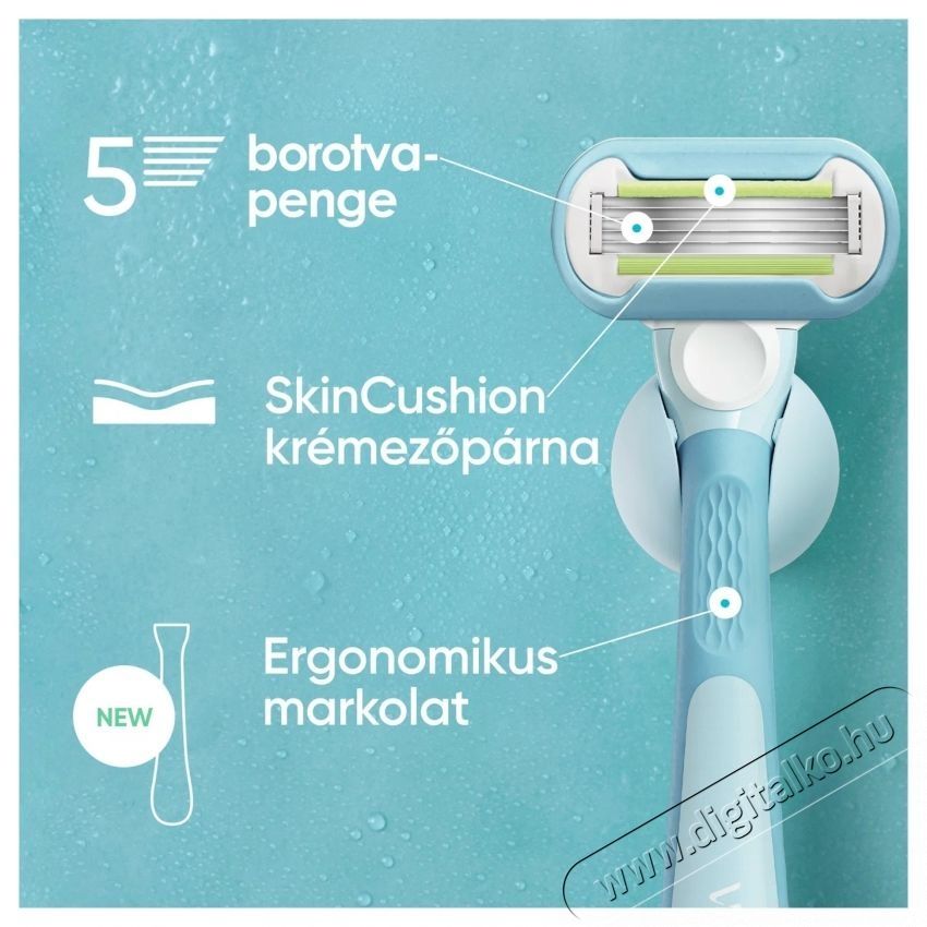 GILLETTE Venus Extra Smooth + 4 fej &eacute;s fali tart&oacute; Sz&eacute;ps&eacute;g&aacute;pol&aacute;s / Eg&eacute;szs&eacute;g - Szőrtelen&iacute;tő / borotva - Női szőrtelen&iacute;tő - 537836