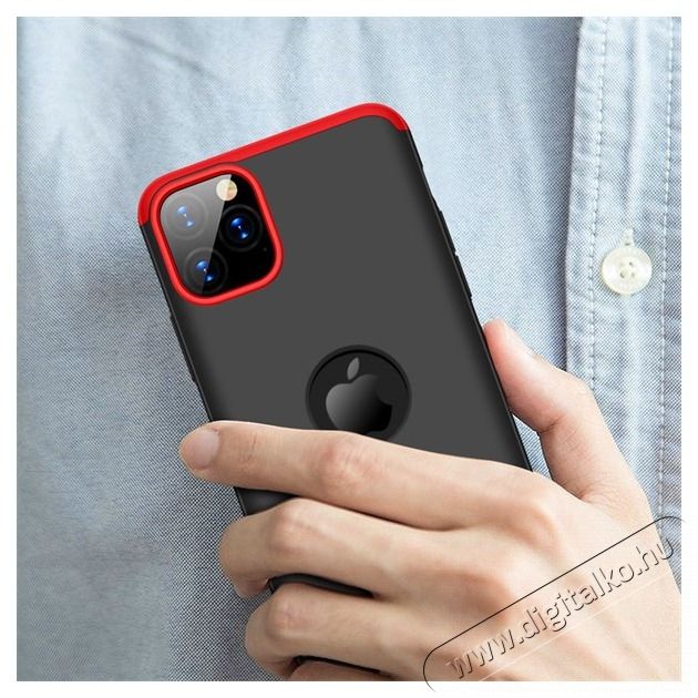 GKK GK0540 360 Full Protection 3in1 iPhone 11 Pro fekete/piros h&aacute;tlap Mobil / Kommunik&aacute;ci&oacute; / Smart - Mobiltelefon kieg&eacute;sz&iacute;tő / tok - Tok / h&aacute;tlap - 405217