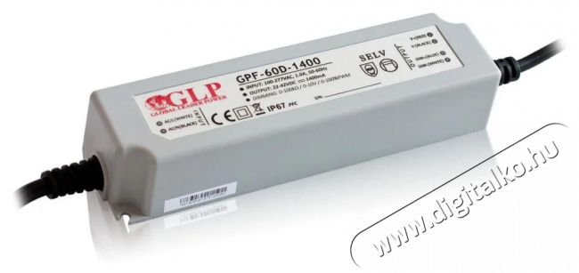 GLP GPF-60D-1400 58.8W 22~42V 1400mA IP67 LED t&aacute;pegys&eacute;g Iroda &eacute;s sz&aacute;m&iacute;t&aacute;stechnika - Sz&aacute;m&iacute;t&oacute;g&eacute;p tartoz&eacute;k - T&aacute;p k&aacute;bel - 405842
